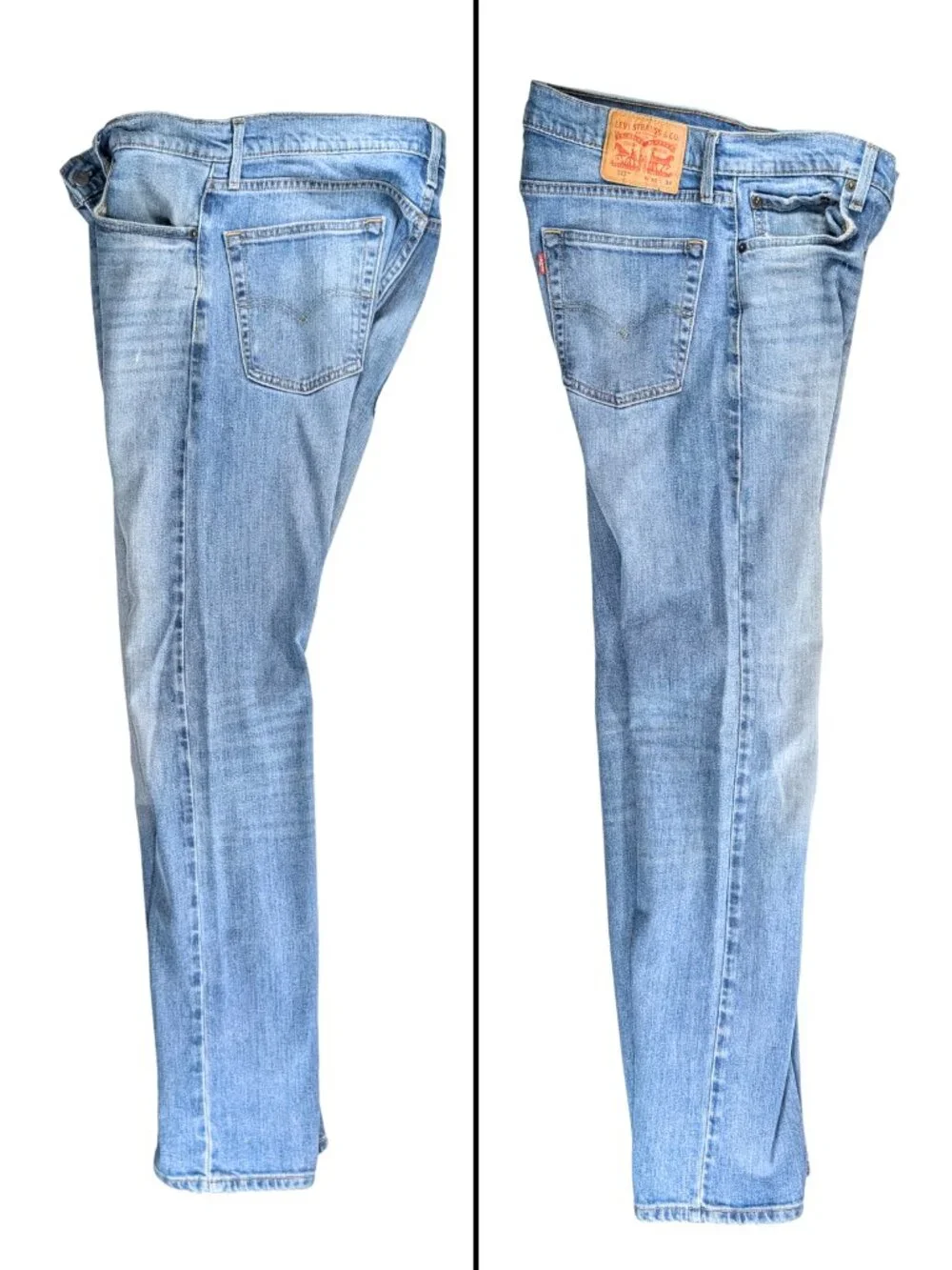 Levi's 513 Men's 33x34 Light Wash Slim Straight 5 Pocket Blue Jeans